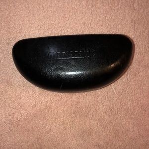 Large Black Leather Sunglasses Case